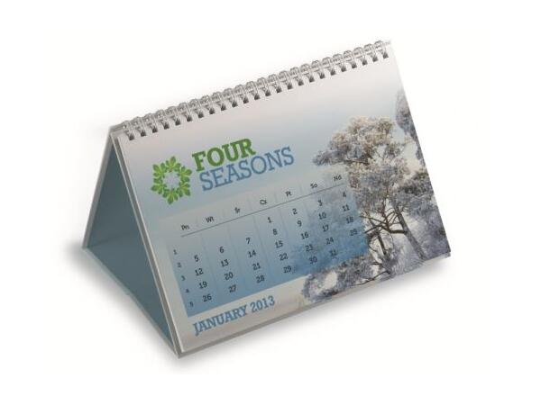 Bordkalender Hardback Standard 215 x 153 mm med wire-O innbinding 